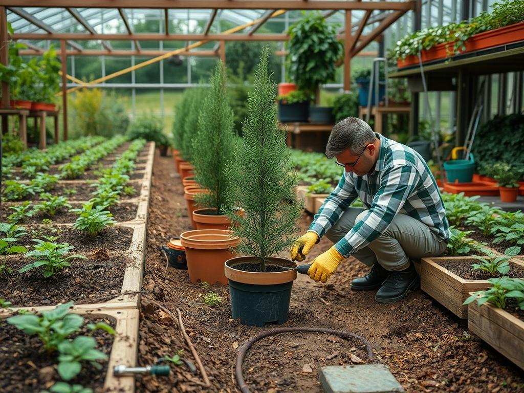 Planting Evergreen Saplings