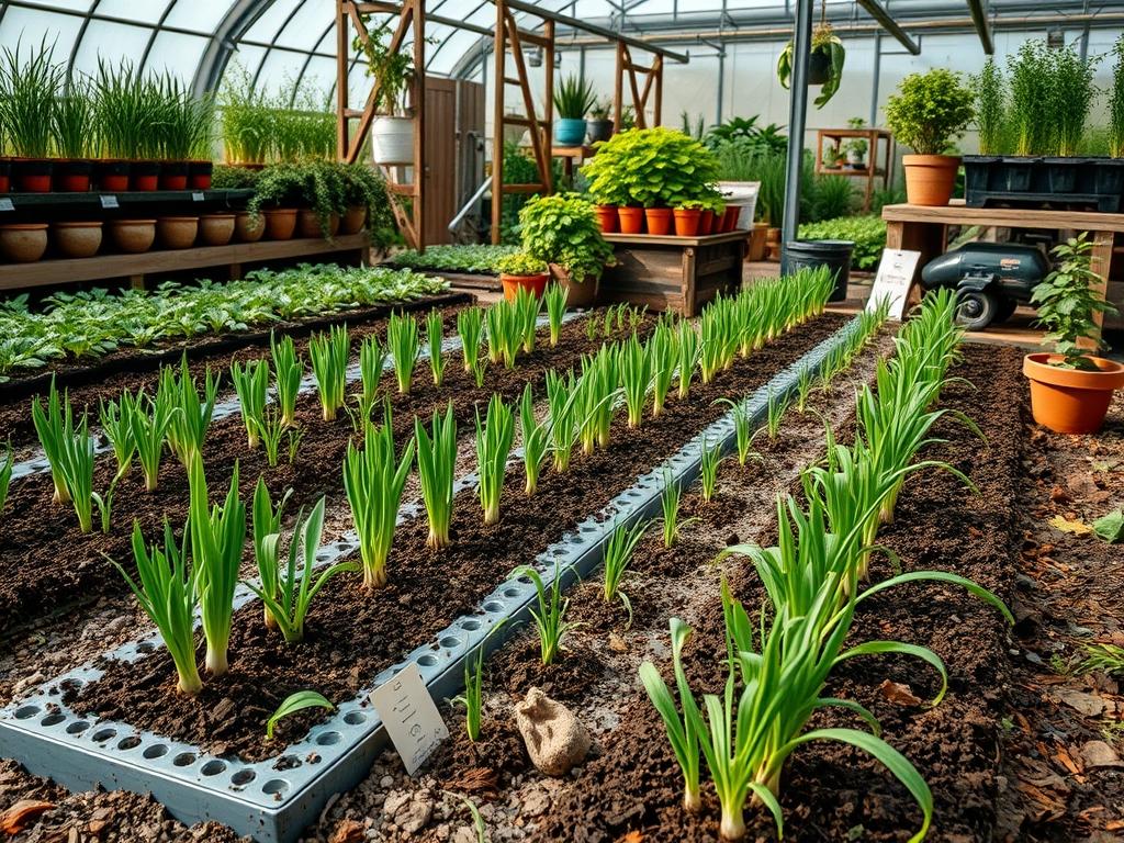 Spacing Leek Seedlings