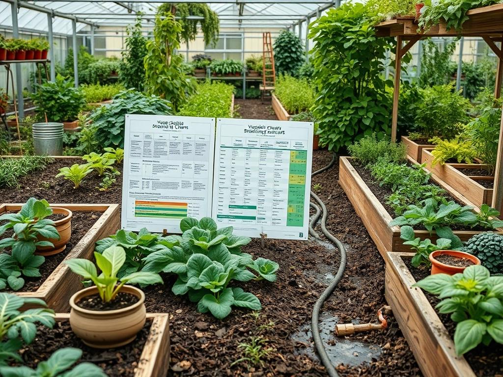Vegetable Spacing Charts