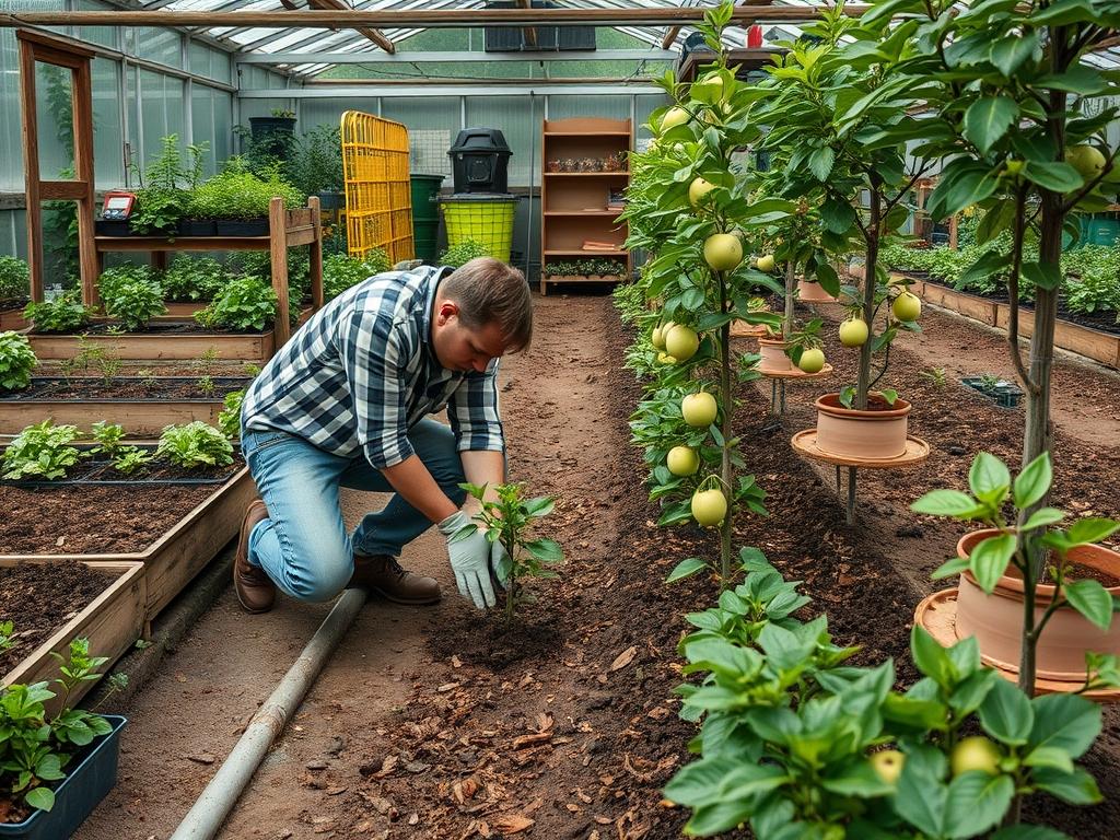 Planting Apple Saplings