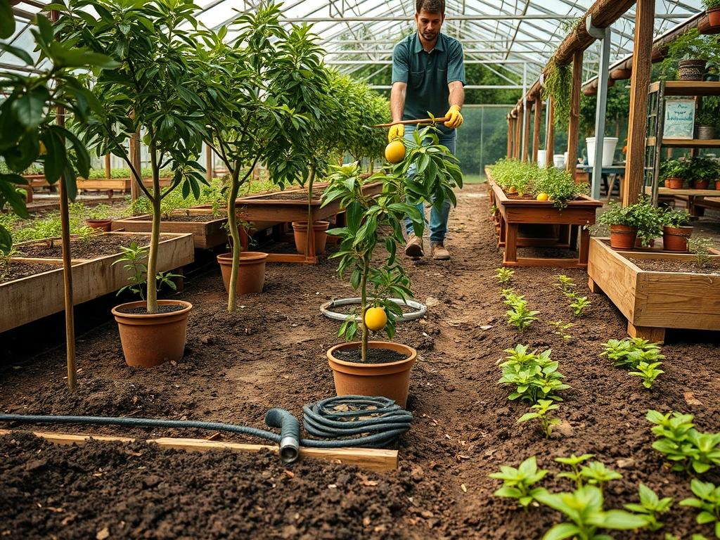 Planting Apricot Saplings