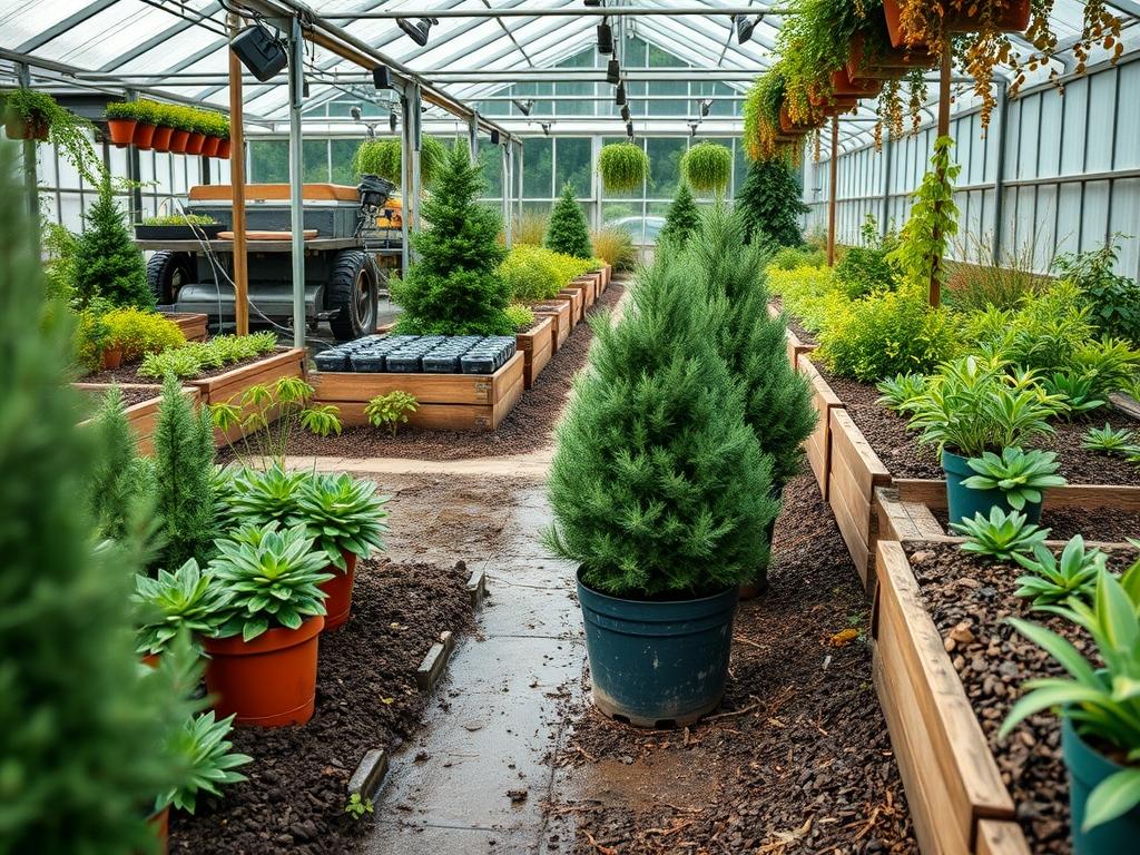 Planting Potted Evergreens
