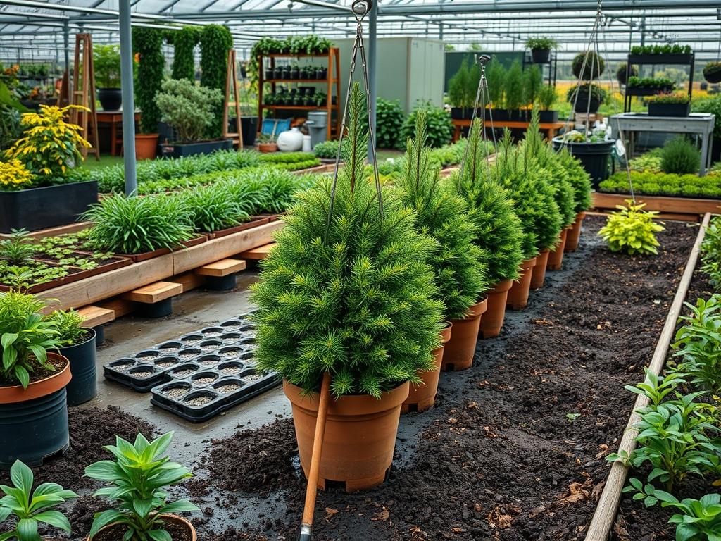 Planting Potted Firs