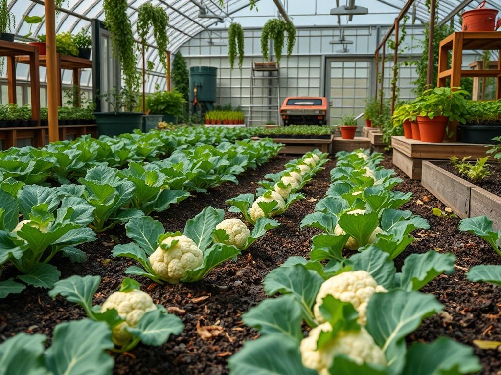 Spacing Cauliflower Starts
