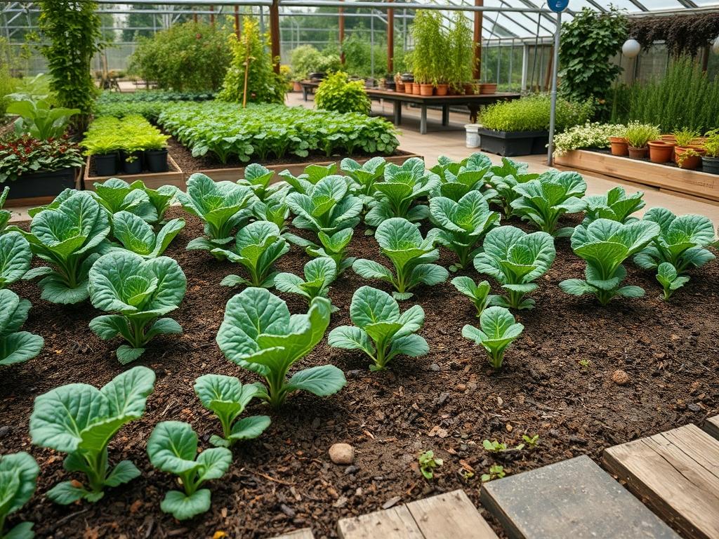 Spacing Kale Seedlings